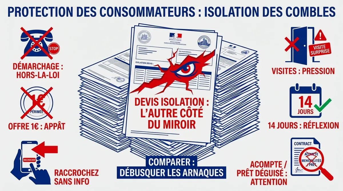 Illustration des pièges et arnaques lors de l'isolation des combles