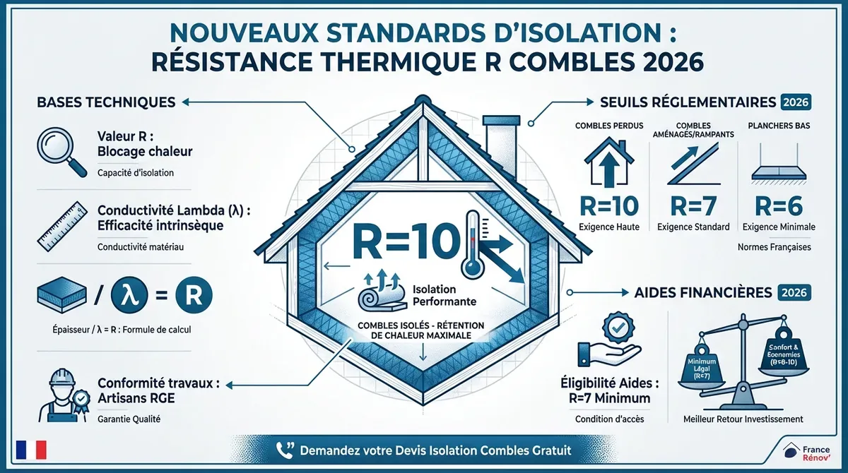 Isolation des combles et standards de résistance thermique R 2026